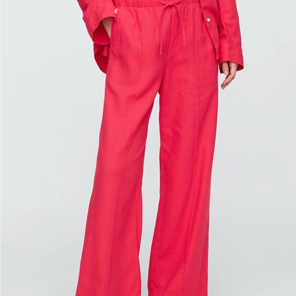 GAP Vibrant Red Wide-Leg Pants